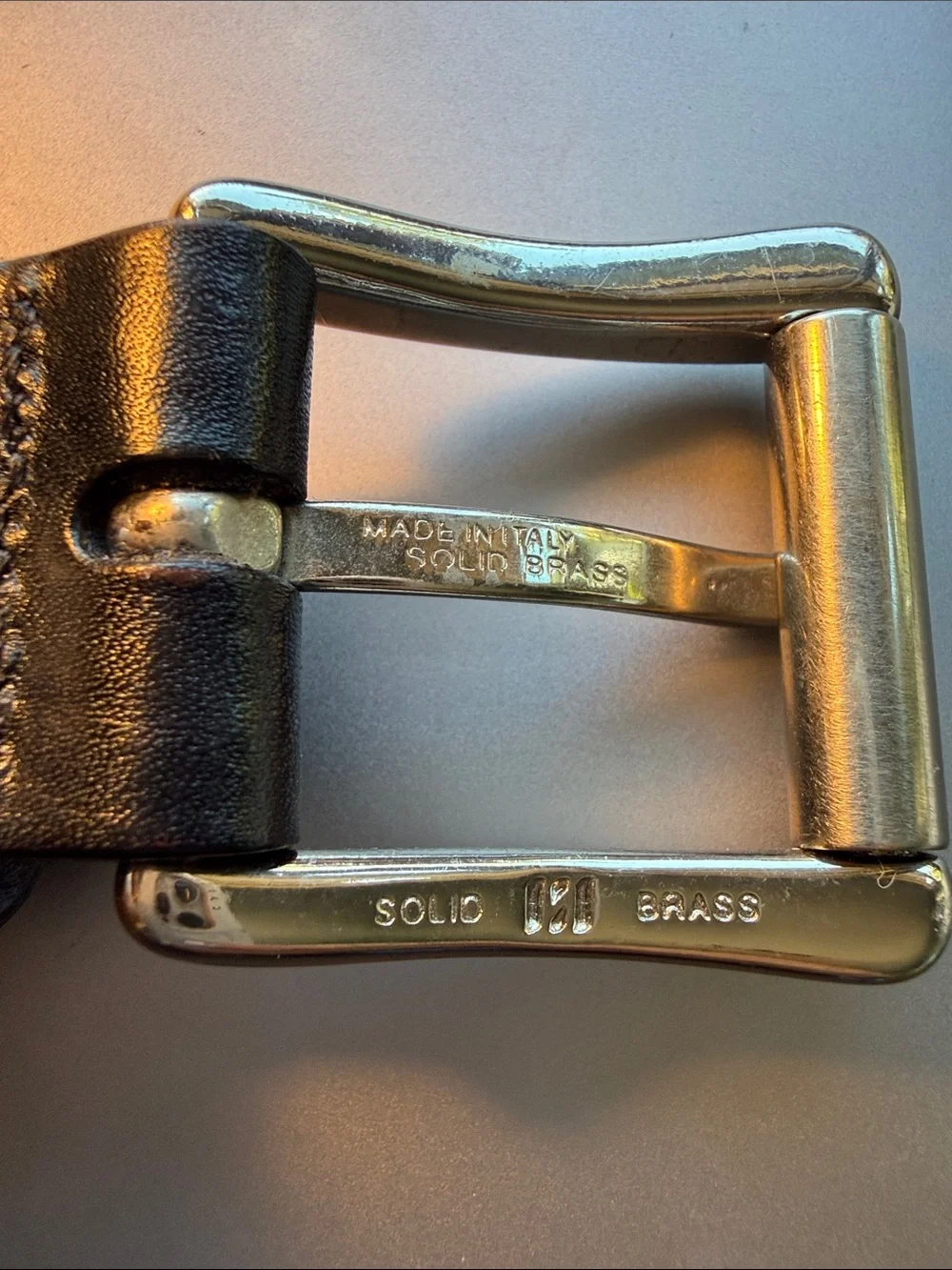 Vintage Bobby Jones Black Braided Leather Belt Solid Brass Buckle